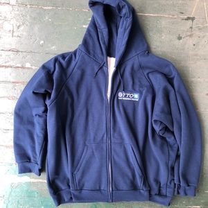 Deadstock vintage without tags thermal lined zip up hoodie